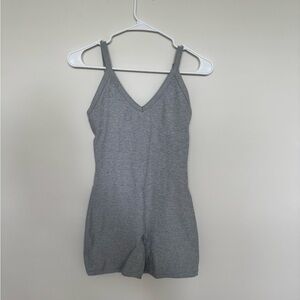Aritzia Gray Sleeveless Jumpsuit with V-Neckline